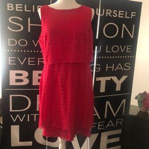 American Living light red dress.